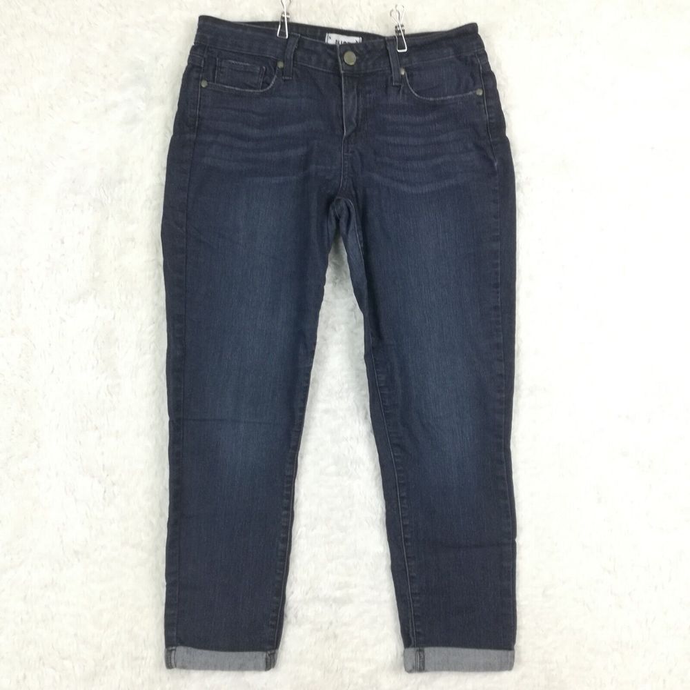 Paige Womens Jeans Kylie Crop Denim Blue Cuffed Tonal Duncan Stretch 29